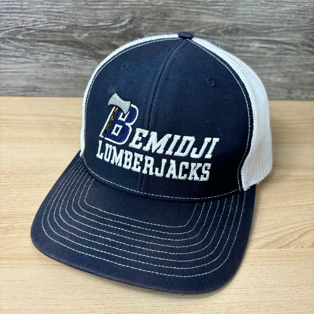 Bemidji High School Hat Cap Snapback Blue Navy‎ Lumberjacks Mens